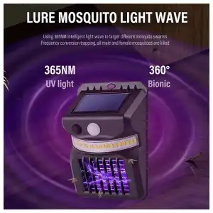 Solar Mata Mosquitos Led Sensor Inteligente miniatura 3